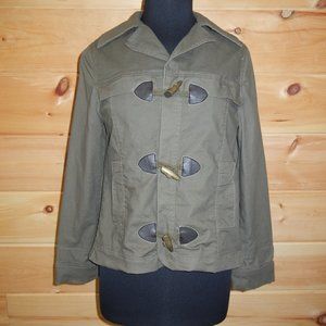 Jolt Military Green Jacket Size M Toggle Buttons